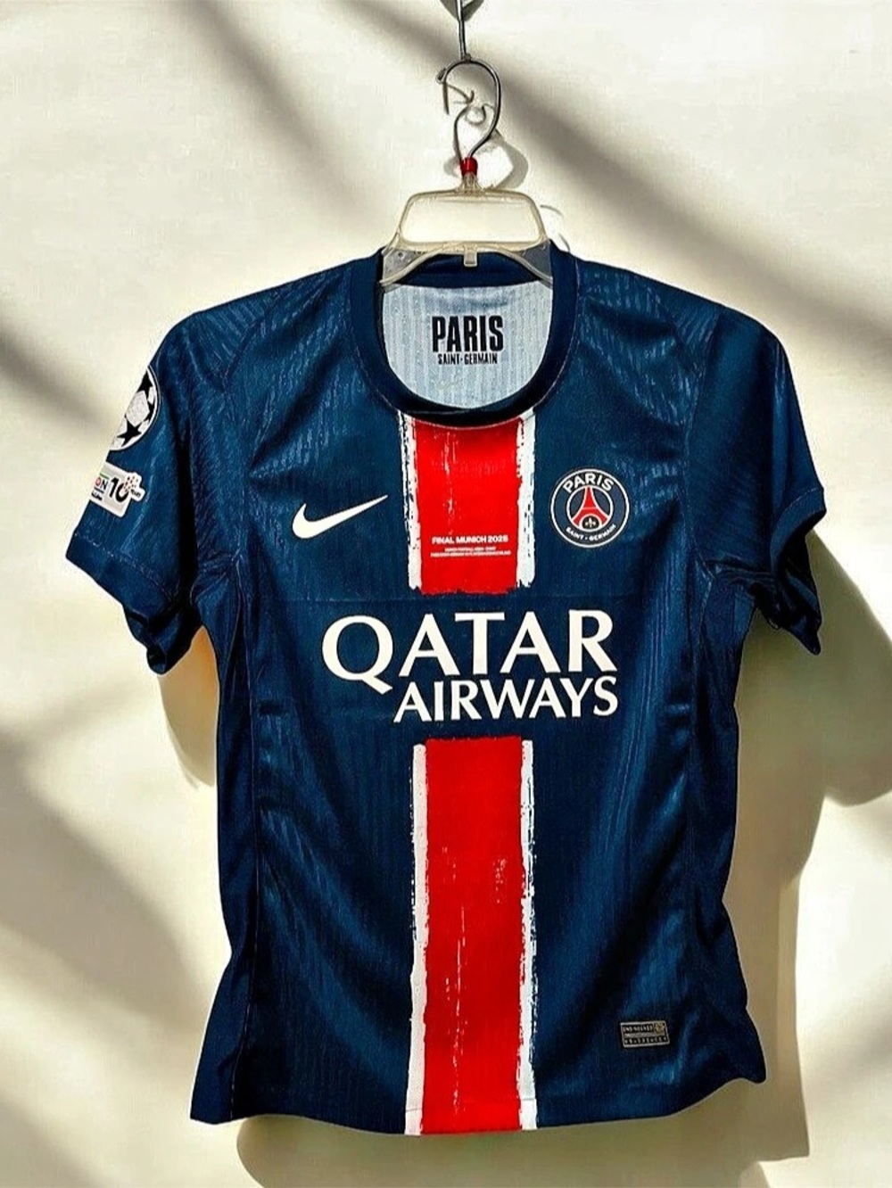 Nike Paris Saint-Germain 2025/26 Home Stadium Jersey - D. Doué #14 Blue & Red